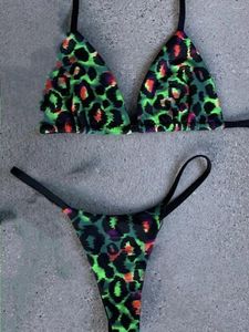 Women's Swimwear Sexy Bikini 2023 Christmas Print Swimsuit String Set Bathing Suit Women Biquini Thong Bikinis Beachwear