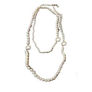 Populär mode Pearl Sweater Chain Beaded Necklace for Women Party Wedding Jewelry For Bride With Box HB521342I