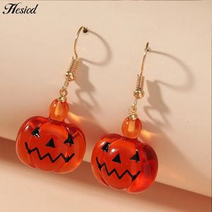 Stud söt pumpa spökörhängen halloween dekoration kawaii orange smycken för flickor fest cosplay transparent tillbehör gåva 231013