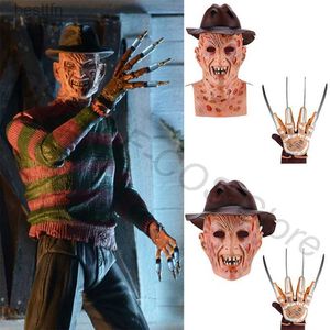 Theme Costume Halloween Mask Hat Cosplay Krueger Plastic Glove Movie Role Play Uniform Accessories Props Christmas Carnival Full SetL231013