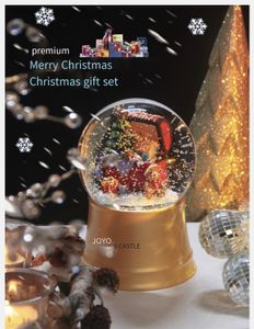 Decorazioni natalizie South Corea Golden Christmas Bear Crystal Ball Snow Music Box Box Girls Regalo di Natale di fascia alta 231012