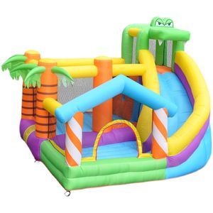 Slide de casa de salto interno ao ar livre para crianças Castelo de salto inflável Crocodilo Bouncer Slide Combo Kids Jumping House Toddler Bouncy Playhouse Presentes de festa de aniversário