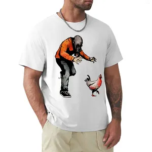 Erkek Polos Leroy vs Kötü Zombi Tavuk! T-shirt artı boyutu tişörtler erkekler için hippi kıyafetleri egzersiz