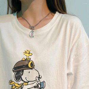 Choker Harajuku Punk Korean version Hollow Moon Heart Ins Style Necklace For Women Trend Cool Eesthetic Cold Wind Kvinnsmycken