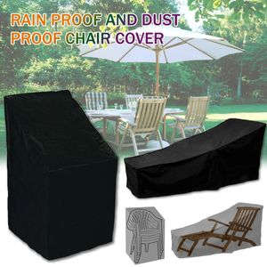 Chair Covers Outdoor Waterproof Cover Garden Furniture Rain Cover Chair Sofa Protection Rain Dustproof Woven Polyester Convenient Cover 231013