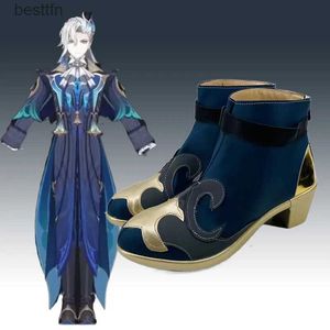 テーマコスチュームゲームGenshin Impact Neuvillette Cosplay Boots Shoes Anime Neuvillette Cos Accessories Halloween Fancy PartsL231013