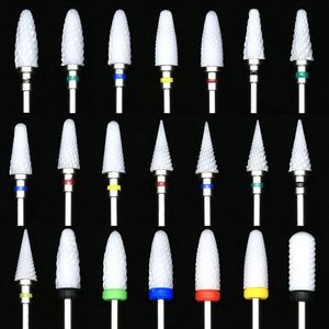 Nail Manicure Set Ceramic Tungsten Drill Bits Milling Cutter For Pedicure Files Buffer Nails Art Equipment Accessories Tool 231012