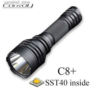 Torches Convoy C8 Plus Flashlight Linterna Led with SST40 High Powerful Flash Light Torch 2000lm Camping Fishing Tactical Work Lamp Q231013