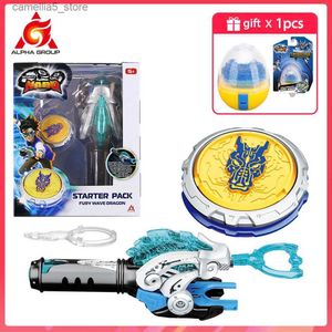 Spinning Top Infinity Nado 6 Starter Pack-Fury Wave Dragon Metal Ring Tip Spinning Top Gyro com Monster Icon Cord Launcher Anime Kid Toy Q231013