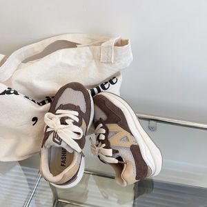 Chaussures de sport légères rétro gris anthracite pour enfants, chaussures de sport décontractées à la mode pour garçons et filles, nouvelle collection printemps 2023