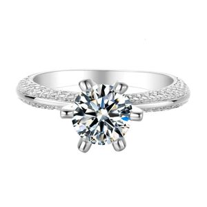 Anel de proposta de casamento de diamante de pomba super grande de alta qualidade meia parede Jiangshan S925 prata esterlina anel de pedra Mosang feminino dia dos namorados