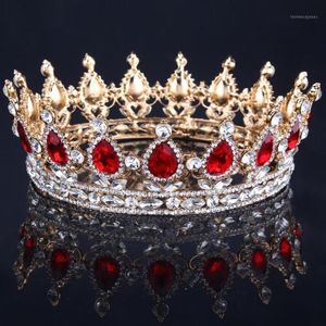Crown Hair Accessories Baroque Royal Tiara Crown Rhinestone Super Queen Wedding Bridal Gift For Women1255a