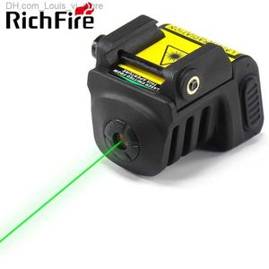 손전등 토치 Richfire Tactical Laser 5MW Red Green Blue Beam 충전식 소형 권총 무기 광장 배터리가있는 Picatinny 레일을위한 소형 권총 무기 YQ2310133