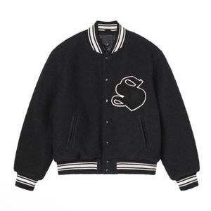 Autumn/Winter Men's Woolen Cloth Baseball Jacket Designer Embroidered Hollow Out Letter Coat Men And Women's Fashion Casual Warm Cotton Jackets Outwear s wear