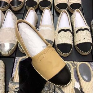 2023 Frankreich Marke Delicate Fisherman Schuhe Frau gesteppte Espadrilles Schuhe Kanal Stiching Gummi Wohnungen Frauen Oxfords Leder Sneakers Femme Designer Loafers