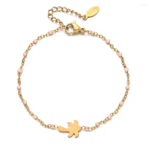 Braccialetti con ciondoli ZMZY Bracciale con palma in acciaio inossidabile stile Boemia per donna, catena, regalo di gioielli, giorno estivo