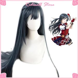Party Supplies LoveLive! PDP Cosplay Yuki Setsuna Wig Perfect Dream Project Long Straight Hair Dark Blue Heat Resistant Synthetic Role Play