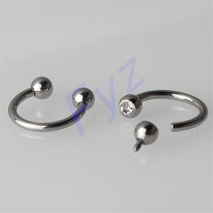 Labret Lip Piercing Jewelry 16G Internally Thread Horseshoe Rings G23 Ear Tragus Eyebrow Ring Nose Hoop Septum Nipple 231012