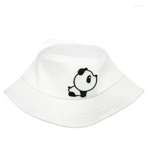 Berets Panda Animal haft haft bawełniana kubełko fisherman na zewnątrz podróżne czapki słoneczne czapki dla mężczyzn i kobiet 154