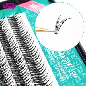 False Eyelashes 10 Boxes/lot C Curl Natural False Eyelashes Individua Eye Lashes Grafting Encryption Silk Fake Dovetail Fly Eyelash Extension 231012