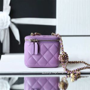 Saco de maquiagem feminina de alta qualidade de 11 cm bolsa de couro crossbody bolsas de ombro de ombro de ouro