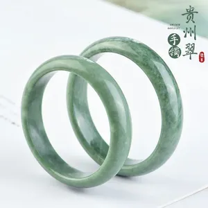Bangle Authentic Natural Jade Bransoletka Kolor Kolor Guizhou Cuipiaohua Child Dift Dift