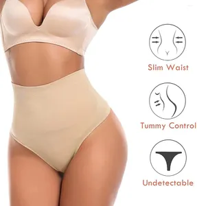 Formadores de mujeres Mujeres Sexy Cintura alta Invisible Tanga Shaper Tummy Slim Control Bragas BuLifter Lencería Shapewear Calzoncillos en forma de T