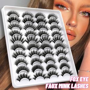 Falska ögonfransar Groinney Lashes 51020 Par 3D Faux Mink Lashes Natural Dramatic Volume Eyelash Extension Makeup 231012