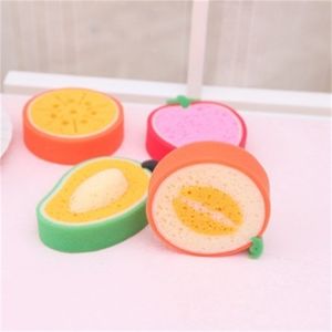 Sponges Scouring Pads BF010 Fruit style kitchen brush sponge wipe washing the dishes Sweet fruit bath sponge 15.5*9.5*3cm 231012