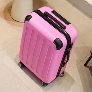 Чемоданы Черный чемодан для ручной клади на колесах с твердой поверхностью розового цвета, большой вместительности, дизайн с углом обертывания, багажник, пакет 20'28 дюймов