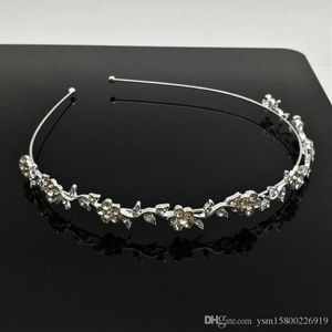 5 Stück versilberte Kristalle Hochzeit Braut Stirnband Tiara Haarband Lady Fashion276L