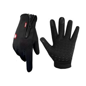 Fem fingrarhandskar Ski Grab Velvet Touch Screen Autumn och Winter Warm Plus Cold Proof Waterproof Outdoor Riding Model 231012