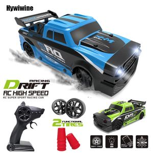 Electric RC Car Remote Control RC 1 16 4WD 2 4G Drift Racing Bulit in Two Batteries LED Light High Speed Vehicles Models Toys for Kids 231013