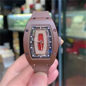 الساعات الرياضية الميكانيكية Richarmill Mens Wristwatches Womens Wrist Watches Womens Series Ceramic Rose Gold Machinery