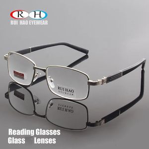 Reading Glasses Brand Reading Glasses Clear Glass Lenses Presbyopic glasögon Läs Spektakel 1.00 ~ 4,00 Rektangelglasögon Design 1308 231012