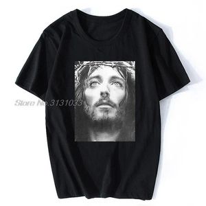 Herr t-shirts t shirt sommar berömda kläder Jesus Christ Men t-shirt kändis stjärna en i staden tshirt bomull harajuku 300b