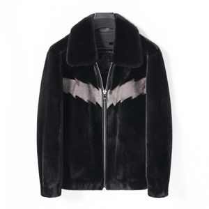 Mink Fur Coat Winter Warm Fur Jacket Long Sleeve Coats Parka Outerwear Zipper 2xl 3xl 4xl 5xl Windbreakers