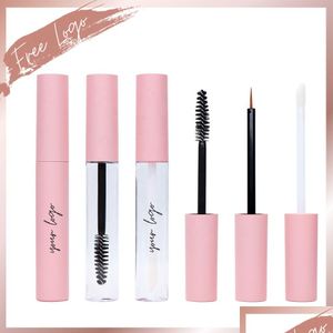 Mascara Mascara Empty Bottle Custom Essential Oil Eyelash Serum Lash Growth Re-Fillable Wand Tubes Makeup Container Health Beauty Make Dhhx1