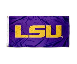 iana State LSU Tigers Purple Flag Free Shipping 150x90cm Printing Polyester m Club Sports m Flag With Brass Grommets8579937