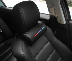 자동차 스타일 좌석 목 베개 보호 PU 자동 헤드 레스트 지원 휴식 자동차 머리 받침 BMW M Accesories5206450