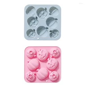 Baking Moulds Halloween 3-Dimensional Pumpkin Cake Mold Fondant Epoxy Silicone Party Props Easy To Use Blue&Pink