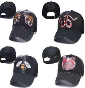 Ball Caps Mens Baseball Woman Brand Tiger Head Hats Bee Snake Leopard Hafted Bone Men Men Kobiet Casquette Sun Hat Gorras Sports Mesh