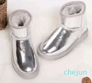 Couro genuíno impermeável clássico senhora grossa botas de pelúcia sapatos femininos sapatos quentes inverno mujer bota