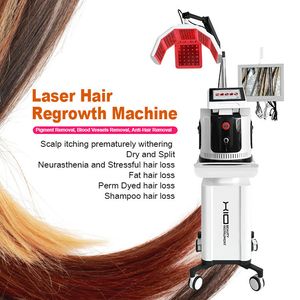 Multifunktionell diodlaser 600nm foton håravfallsbehandlingsmaskin LED -laser hårväxtkam hår återväxt behandlingsmaskin ingen bas