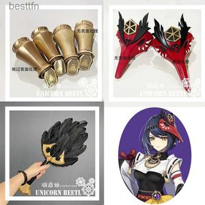 Theme Costume Game Genshin Impact Kujo Sara Mask Hand Armor cosplay props for Halloween Carnival Party Events Anime Adult COS Christmas GiftL231013