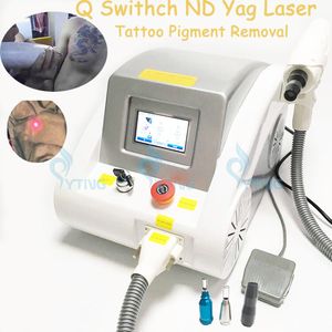 Gorąca sprzedaż laserowa zabieg skóry przenośna ND YAG Laser Maszyna Tatuaż Wyjmowanie q Przełączana maszyna piękności obieranie węgla 532 nm 1064NM 1320nm