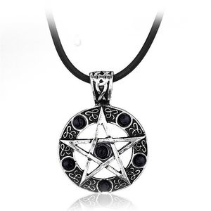 Kedjor Supernatural Necklace Pentagram Wicca Pagan Dean Winchester Pendant Vintage gothic kvinnliga män smycken gåva191g