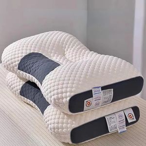 3D SPA Massage Pillow, Cotton Knitted Neck Support Pillow for Sleeping, Protects Neck and Helps Relax