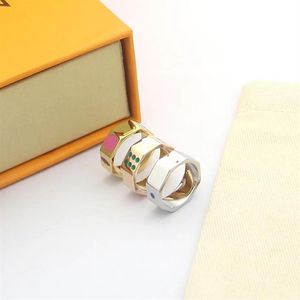 Designers de aço inoxidável amor casamento dados banda anel para homem mulheres anéis de noivado homens jóias presentes moda accessories290b
