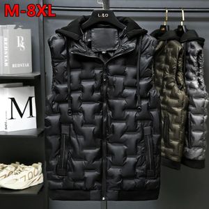 Mäns västar varumärke Autumn Winter Men Cotton Vest Jacket ärmlös ner midjan manlig casual kappa plus storlek 8xl 231012